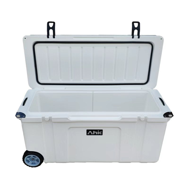 Ahic wheeled cooler box open - front view