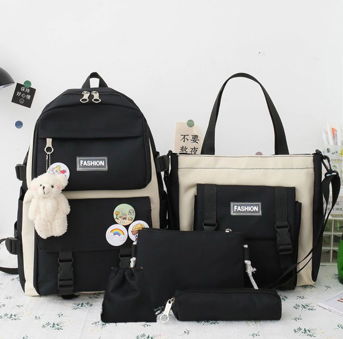 Jinmaiqi 5-in-1 bag set flat lay - all 4 pieces shown