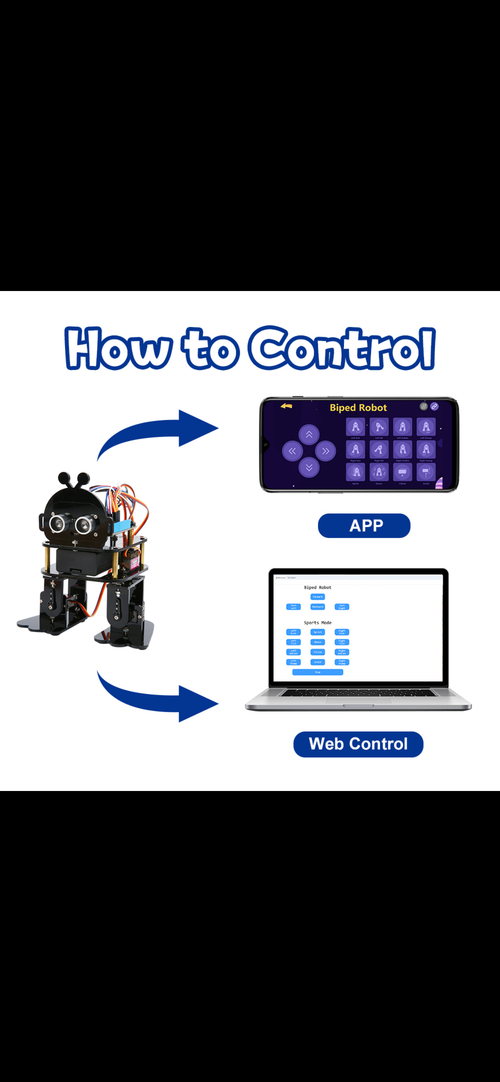 ACEBOTT Bionic Biped Coding Robot Kit with app controller and box